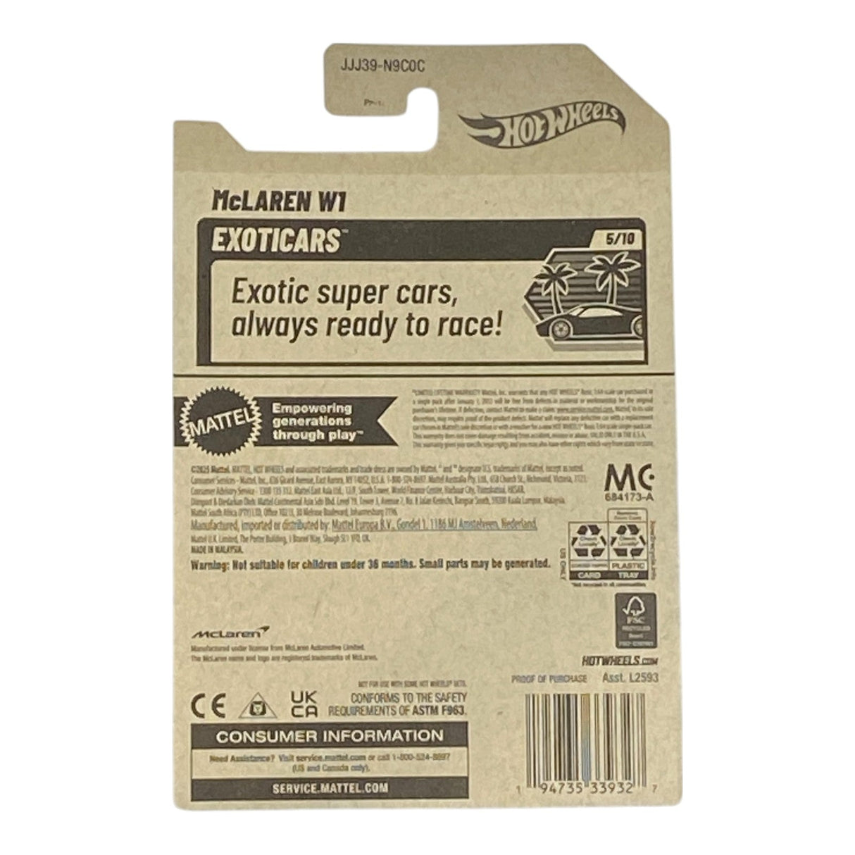 Hot Wheels McLaren W1 -  Exoticars Series 5/10