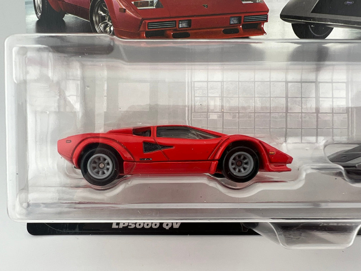 Hot Wheels Car Culture 2-Pack – Lamborghini Countach LP5000 QV & Lancia Stratos Zero