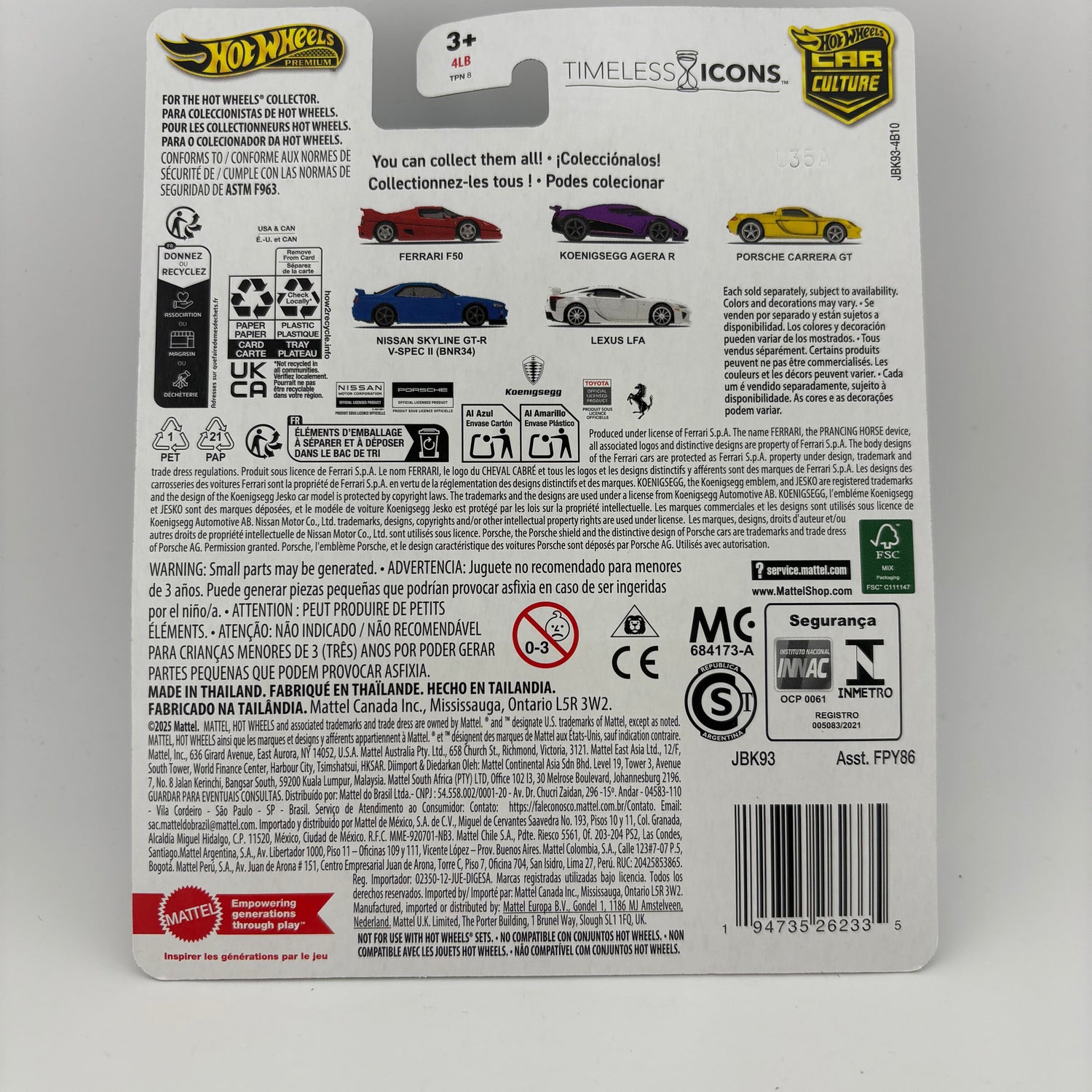 Hot Wheels Premium Timeless Icons – Koenigsegg Agera R