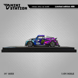 Mini Station Volkswagen Beetle Targa RWB Pink Flower Livery 1:64