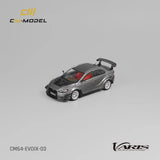 CM Model Mitsubishi Lancer Evolution X Varis Wide Body Gray 1:64