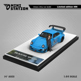 Mini Station Porsche 911 964 RWB HIDEYOSHI blue 1:64