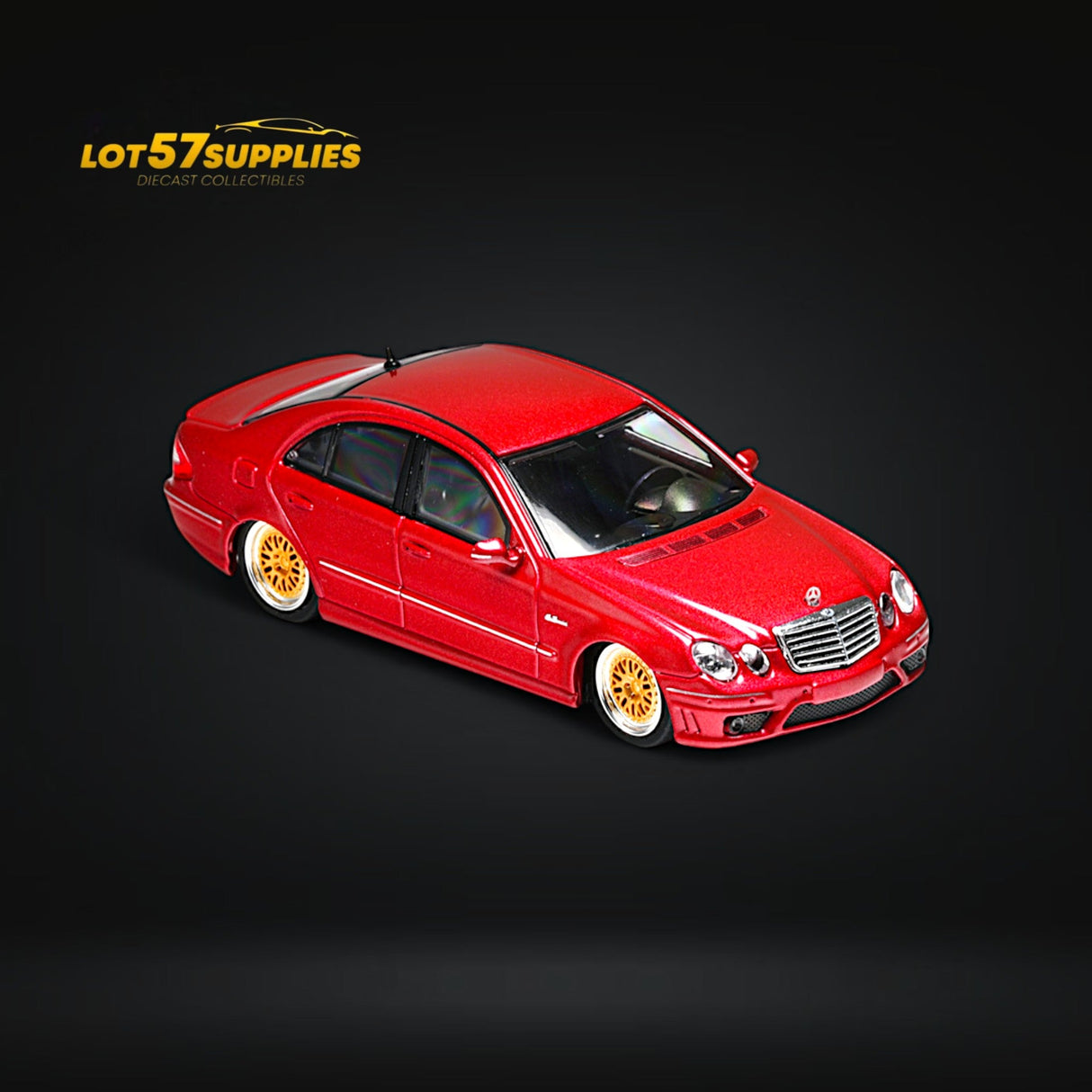 MK Model Mercedes-Benz E63 AMG W211 Lowered Red 1:64