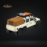 GCD Land Rover Defender 6x6 Off-White Camping Modified 1:64 KS-053-286