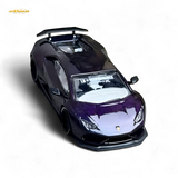 King Model Lamborghini Huracan LP610 Purple Carbon Fiber 1:64