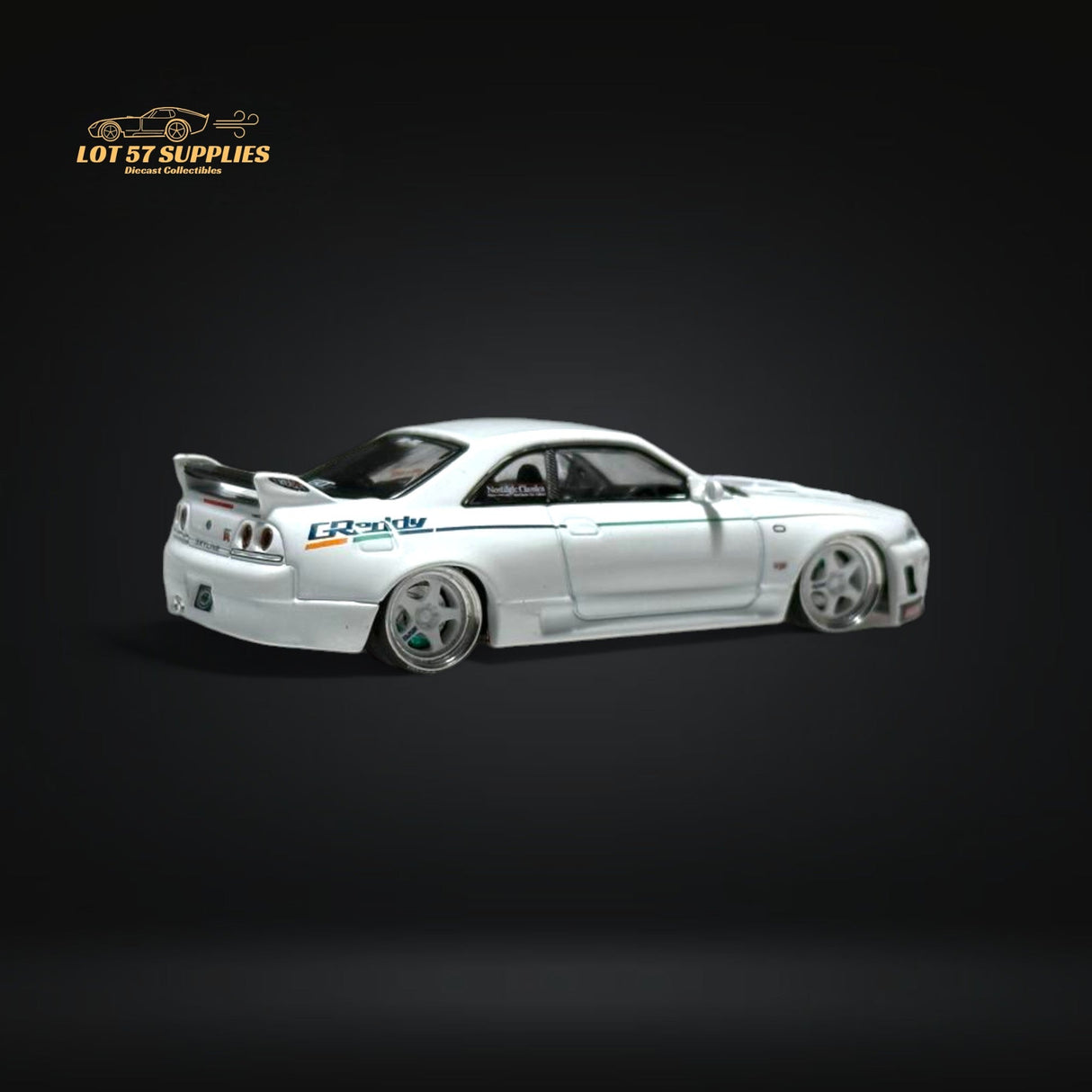 Mini GT Nissan Skyline GT-R R33 Greddy V1 White 1:64