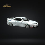 Mini GT Nissan Skyline GT-R R33 Greddy V1 White 1:64
