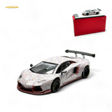 King Model Lamborghini Aventador LP700-4 White LV Livery 1:64