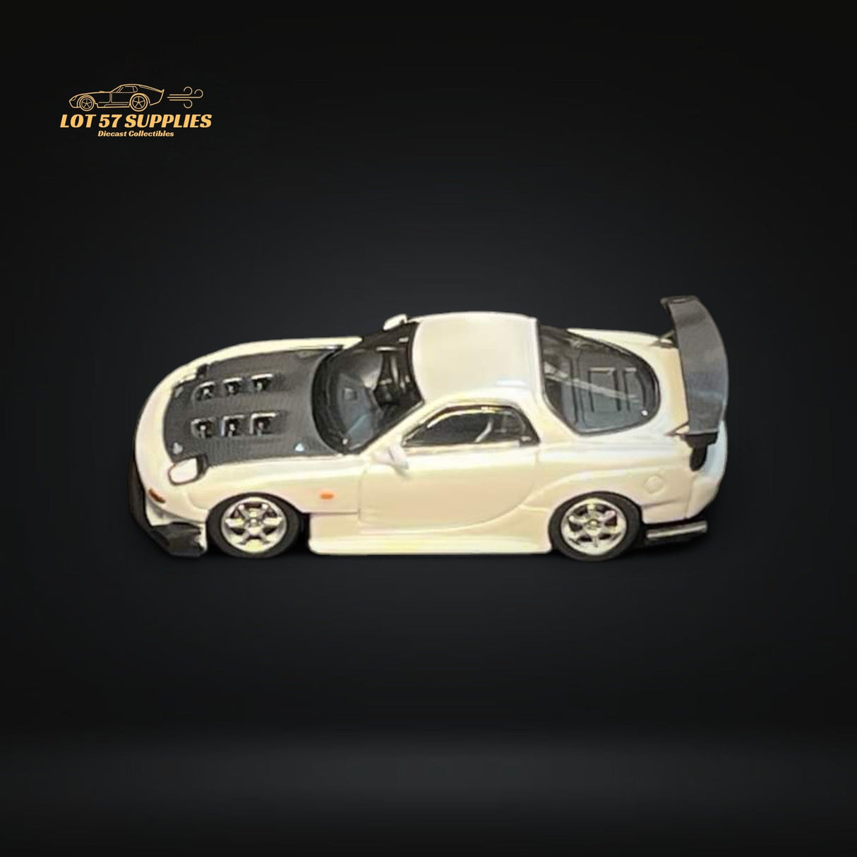 123 Hobby Mazda FD3S RX-7 Pearl White 1:64