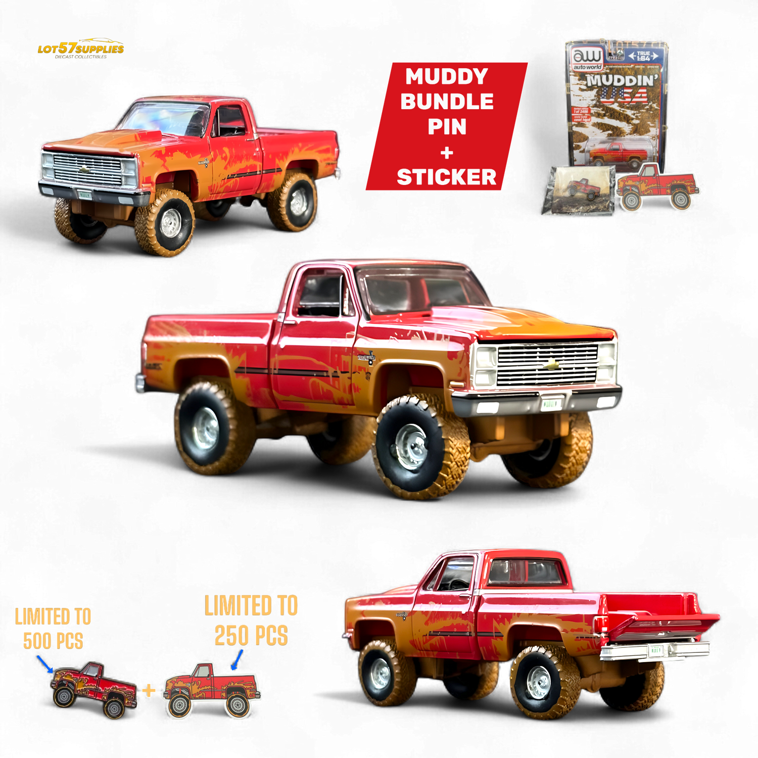 Auto World 1983 Chevrolet Silverado K10 Lifted 1:64