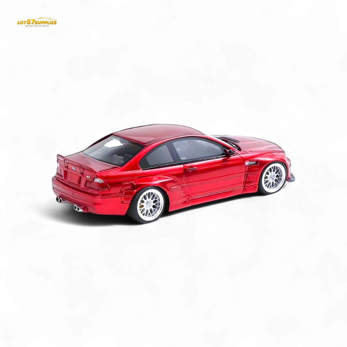 FLAME BMW M3 E46 Widebody Pandem Metallic Red 1:64