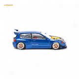 Pop Race Pandem Civic EG6 Metallic Blue 1:64