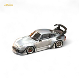 Street Weapon Porsche RWB 993 Raw Varnish Color Low Wing 1:64