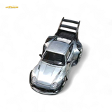 Street Weapon Porsche RWB 993 Raw Varnish Color High Wing 1:64