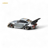 Street Weapon Porsche RWB 993 Raw Varnish Color High Wing 1:64
