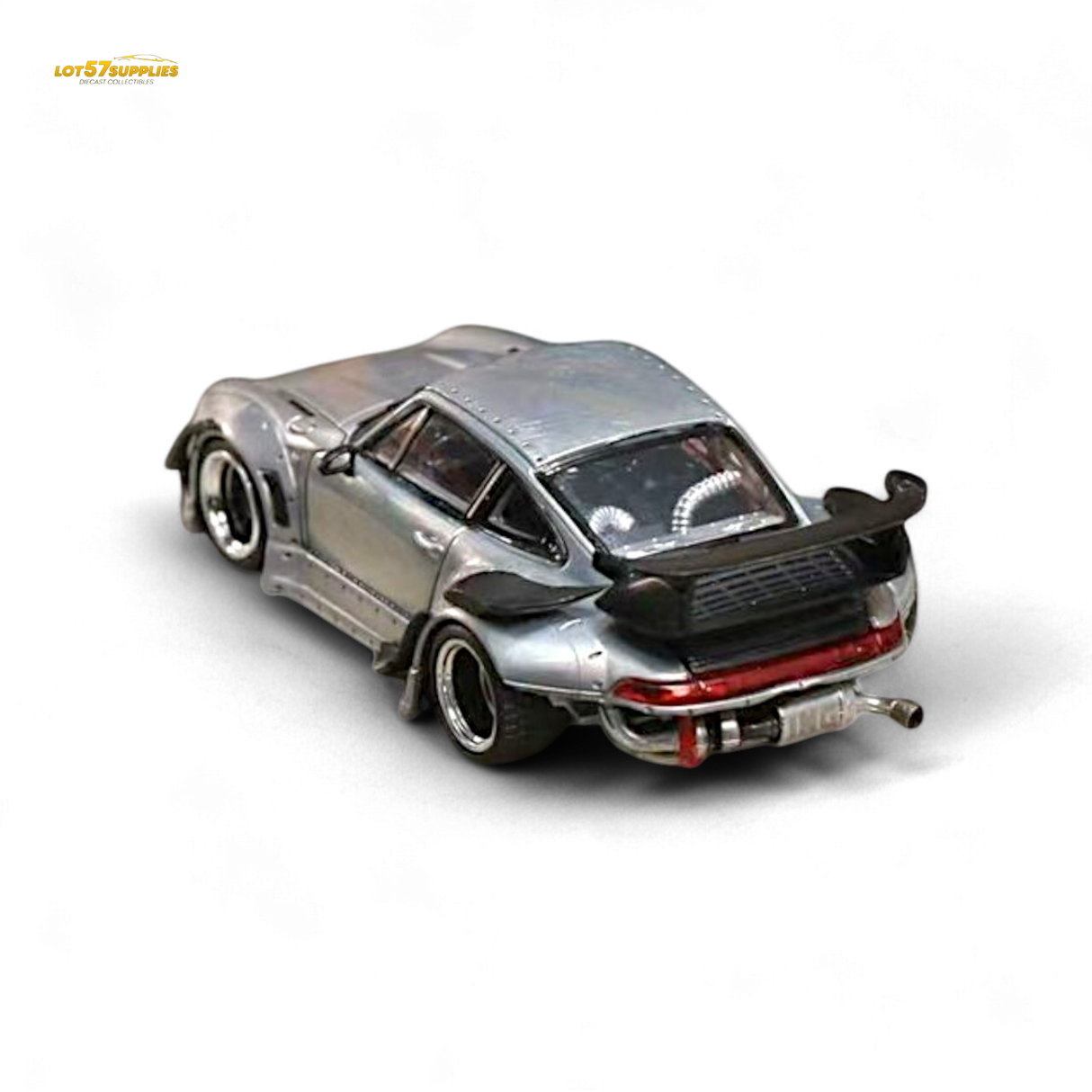 Street Weapon Porsche RWB 993 Raw Varnish Color Low Wing 1:64