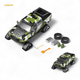 GCD Toyota TACOMA SNOW VERSION in Green Camo & 3PMSF Tires 1:64