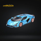 Mini-GT Lamborghini Sián FKP 37 Blu Aegir 1:64