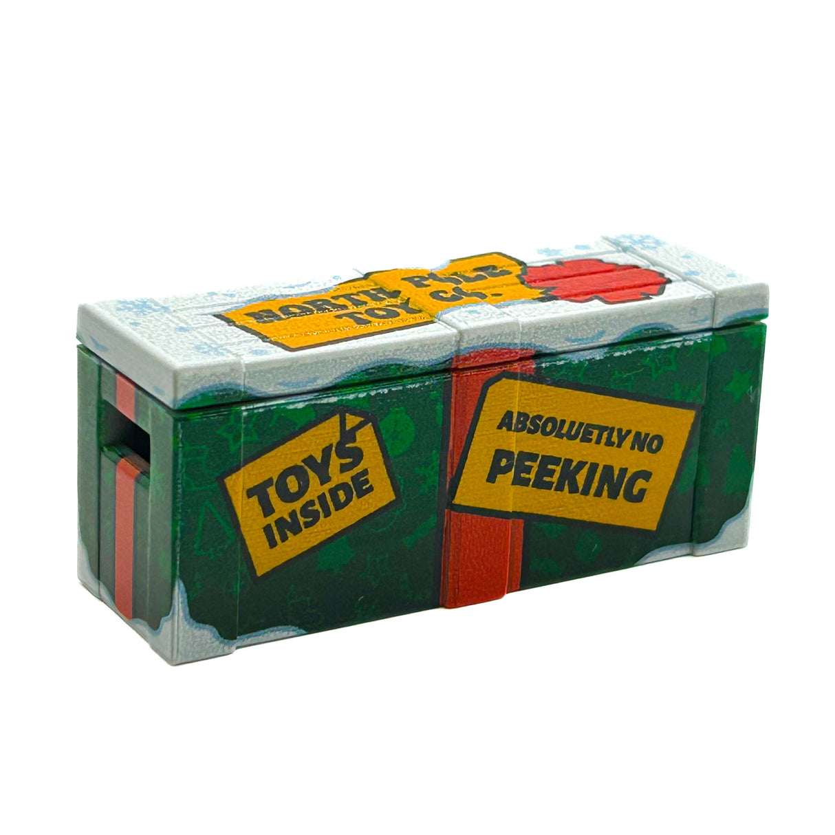 Snow Covered Christmas North Pole Toy Co. Crate BrickArms Crate