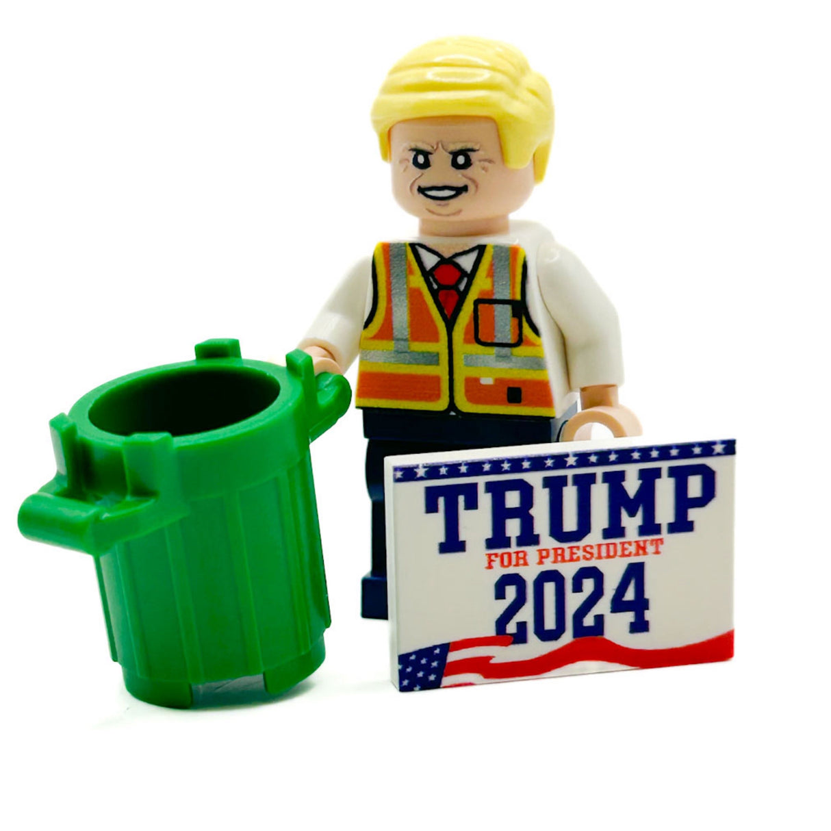 Garbage Man President Trump Minifig - B3 Customs