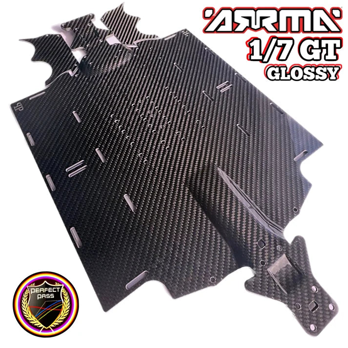 Perfect Pass Carbon Fiber Arrma 1/7 GT Chassis - Glossy