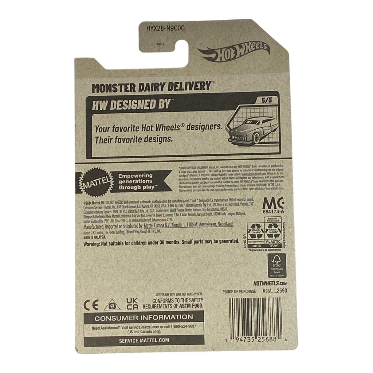 Hot Wheels Monster Dairy Delivery | Designed By Series 5/5