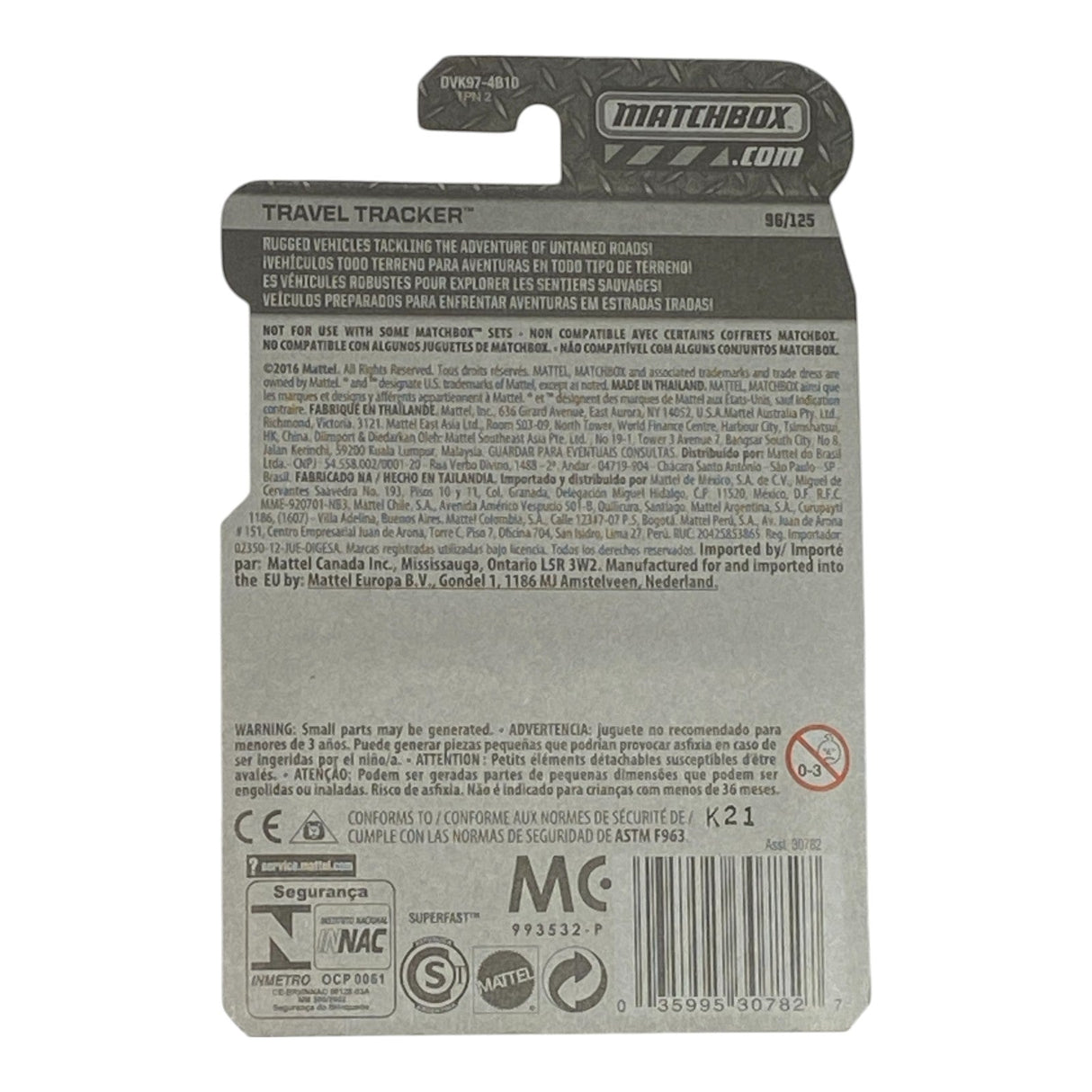 Matchbox Travel Tracker | Matchbox Series 96/125