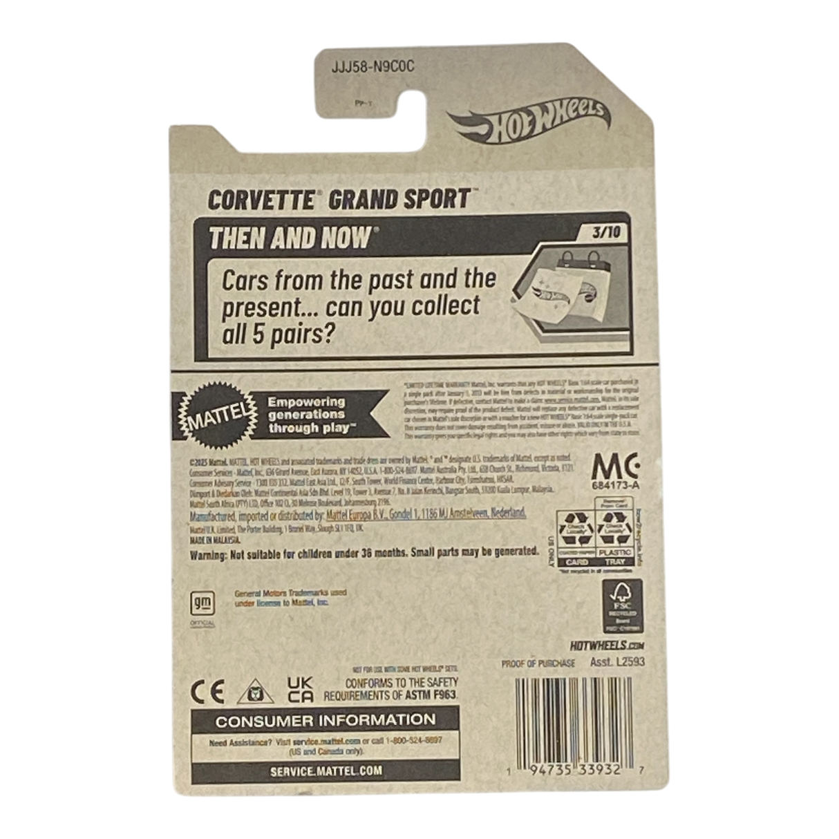 Hot Wheels Corvette Grand Sport - Then and Now Series 3/10