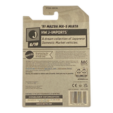 Hot Wheels '91 Mazda MX-5 Miata (Yellow) - J-Imports Series 6/10