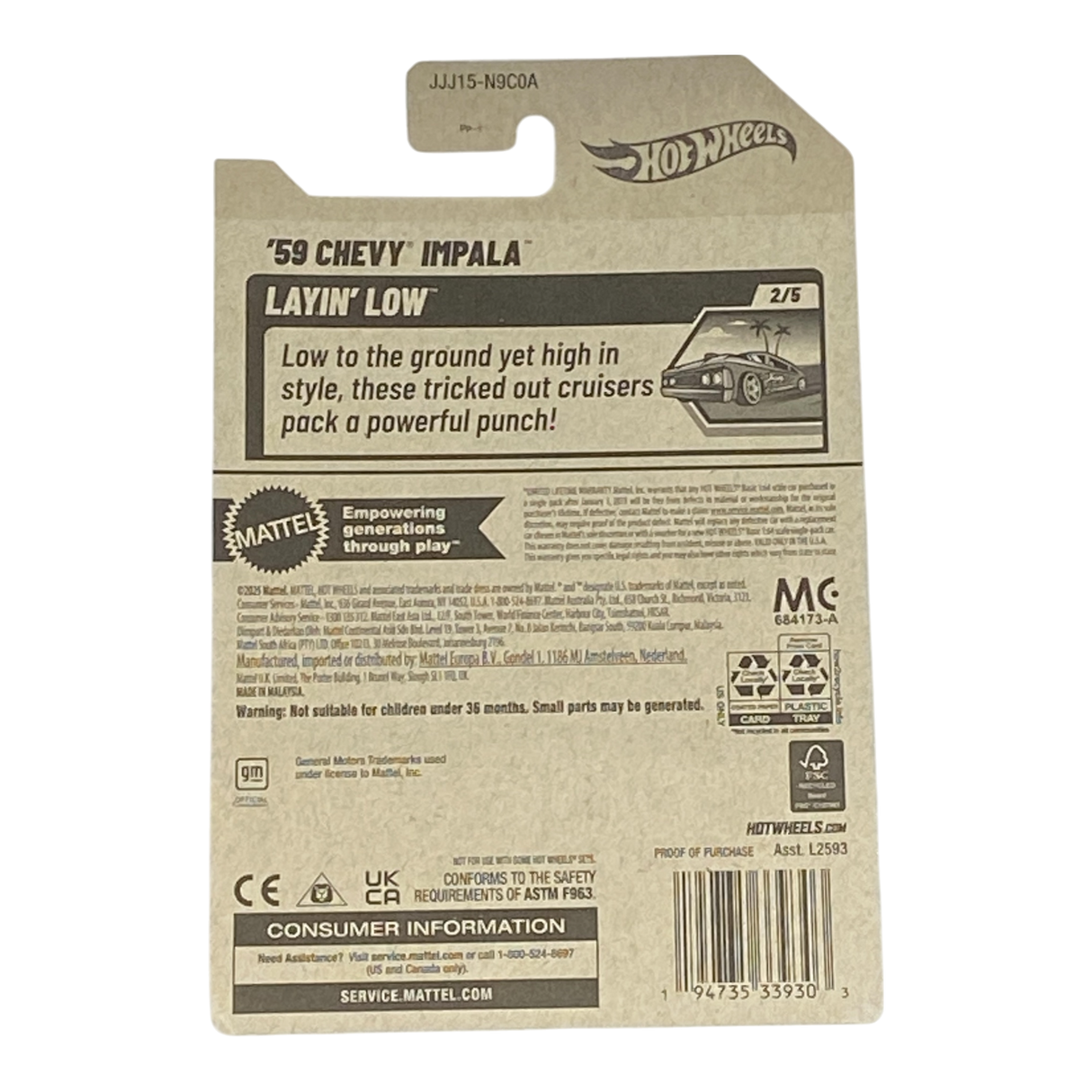 Hot Wheels '59 Chevy Impala - Layin' Low Series 2/5