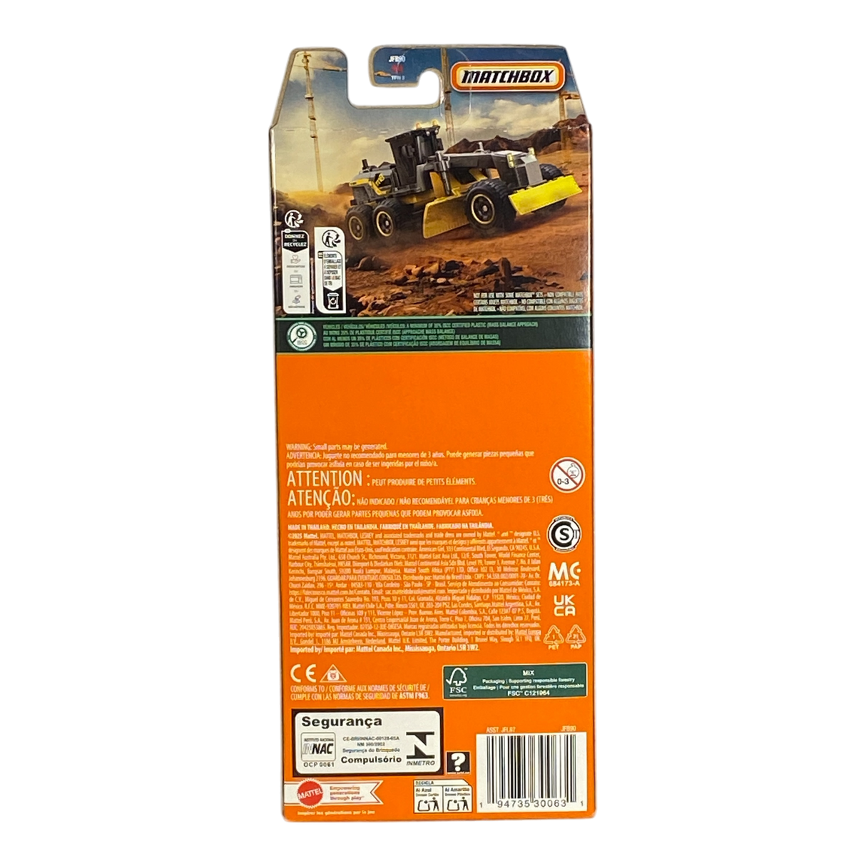 Matchbox MBX Construction 5 Pack Die-Cast Vehicle Set