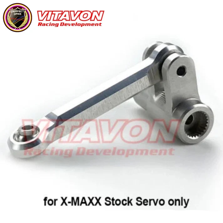 Perfect Pass Vitavon 7075 Aluminum Servo Horn & Steering Link For X-MAXX XRT 25T Stock Servo Spline
