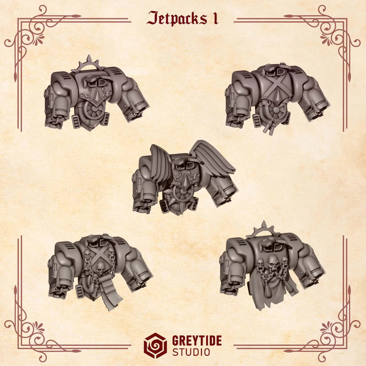 3d Printed Crimson Lords Jetpack Set #2  by Greytide Studio
