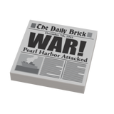 Pearl Harbor Attack WW2 Newspaper (2x2 Tile) made using LEGO part