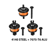 GPM RACING,TEAM LOSI-SOLID AXLE MONSTER Grave SOLID AXLE MEGA 4140 STEEL + 7075 ALLOY FRONT&CENTER&REAR COMPLETE DIFFERENTIAL 13/43T/1.0 MOD LMT1343S/3
