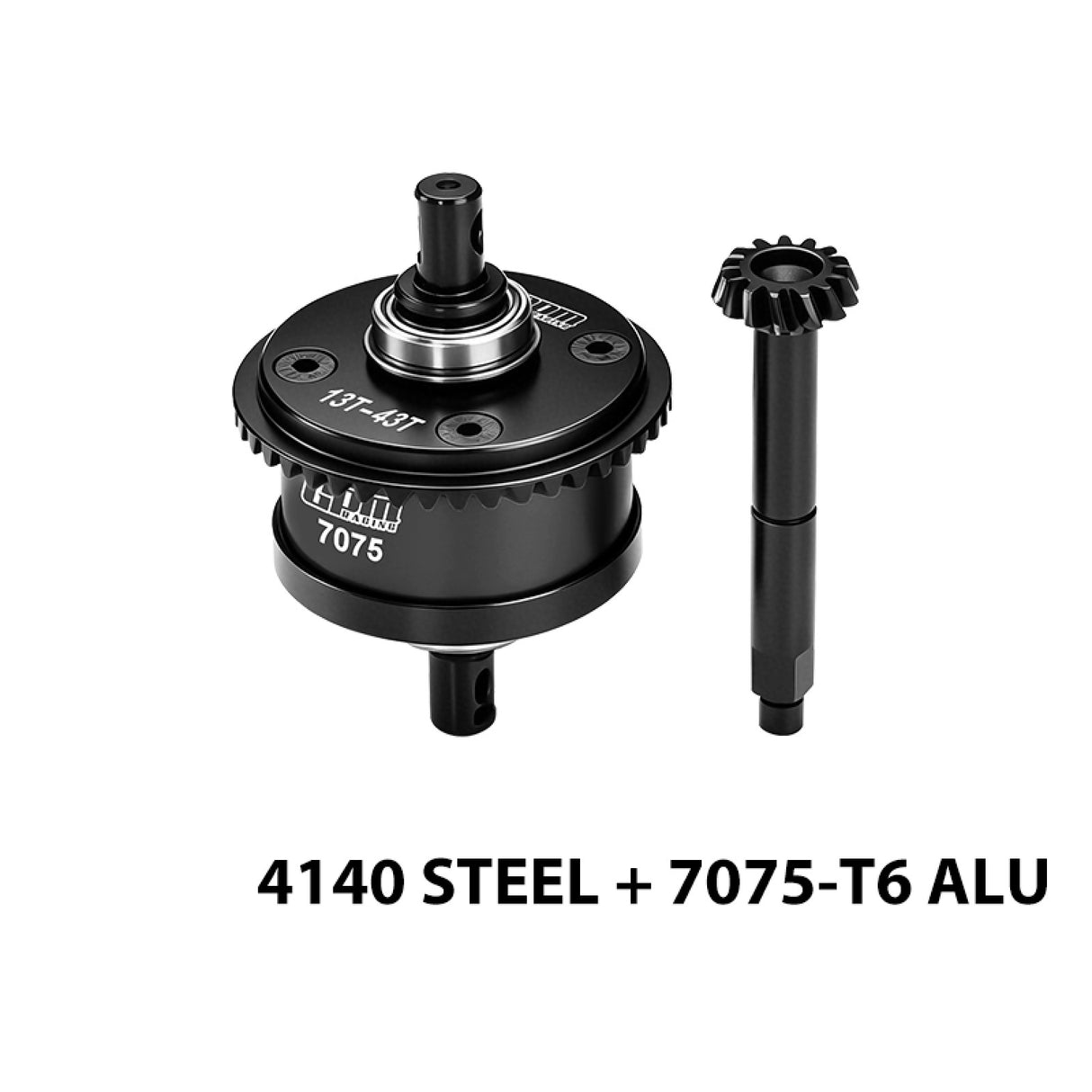 GPM RACING,TEAM LOSI-LMT 4WD SOLID AXLE MONSTER LMT 2.0 Grave TLR TUNED LMT SOLID AXLE MONSTE 4140 STEEL + 7075 ALLOY CENTER COMPLETE DIFFERENTIAL 13/43T/1.0 MOD LMT1343S/CS