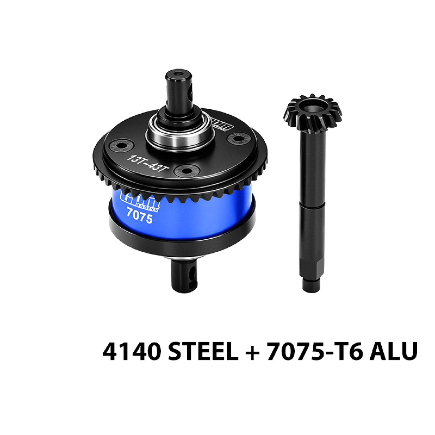GPM RACING,TEAM LOSI-LMT 4WD SOLID AXLE MONSTER LMT 2.0 Grave TLR TUNED LMT SOLID AXLE MONSTE 4140 STEEL + 7075 ALLOY CENTER COMPLETE DIFFERENTIAL 13/43T/1.0 MOD LMT1343S/CS
