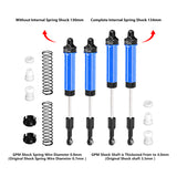 GPM RACING,LOSI-GRAVE 6061-T6 ALLOY FRONT/REAR COMPLETE INTERNAL SPRING SHOCK (130MM AND 134MM) LMT2130134
