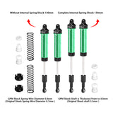 GPM RACING,LOSI-GRAVE 6061-T6 ALLOY FRONT/REAR COMPLETE INTERNAL SPRING SHOCK (130MM AND 134MM) LMT2130134
