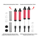 GPM RACING,LOSI-GRAVE 6061-T6 ALLOY FRONT/REAR COMPLETE INTERNAL SPRING SHOCK (130MM AND 134MM) LMT2130134