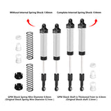 GPM RACING,LOSI-GRAVE 6061-T6 ALLOY FRONT/REAR COMPLETE INTERNAL SPRING SHOCK (130MM AND 134MM) LMT2130134