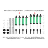 GPM RACING,TEAM LOSI-GRAVE 6061-T6 ALLOY FRONT & REAR COMPLETE INTERNAL SPRING SHOCK SET (130MM AND 134MM) LMT2130134FR