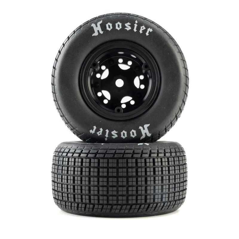 Losi LOS-4237 Hoosier Hard Tires Mounted Black Front Rear (2) 22S DLM