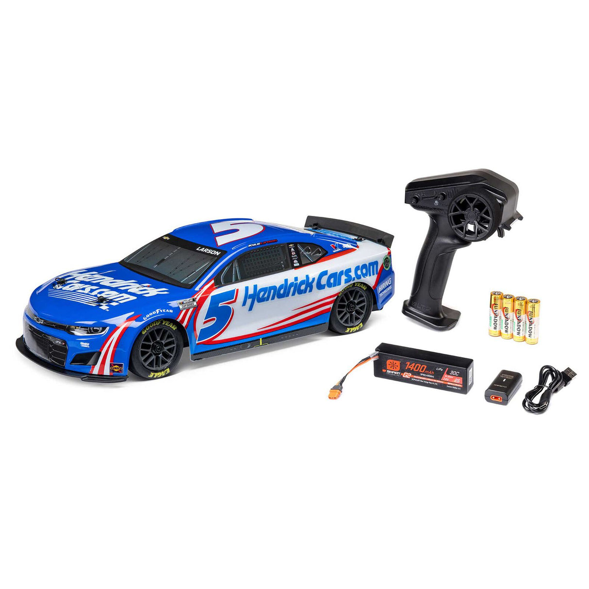 LOSI 1122405 1/12 NASCAR AWD RC Racecar, Kyle Larson No. 5 HendrickCars.com 2024 Chevrolet ZL1 Camaro