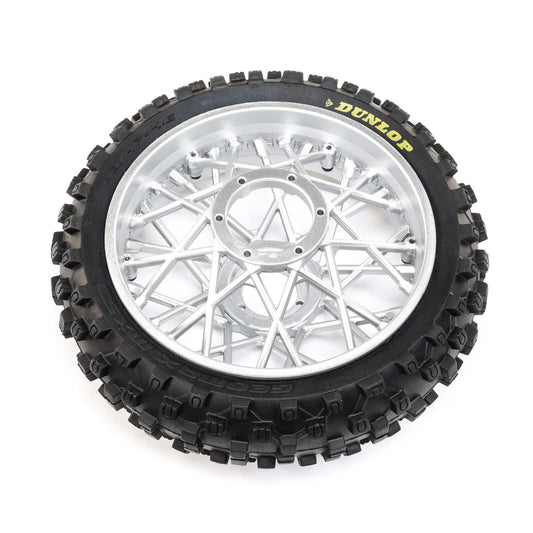 LOSI 46007 Dunlop MX53 Rear Tire Mounted, Chrome: Promoto-MX