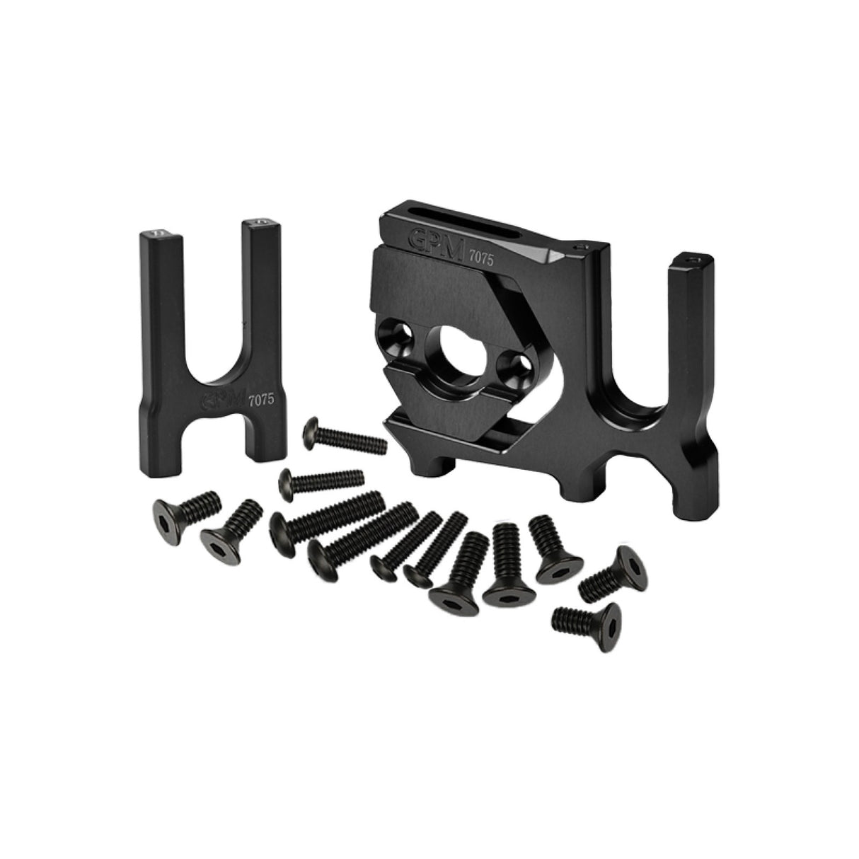 GPM RACING,ARRMA-KRATON INFRACTION TYPHON NOTORIOUS TALION ALUMINUM 7075 CENTER DIFF MOUNT(FRONT+REAR)+SLIDING MOTOR MOUNT MAK01718N
