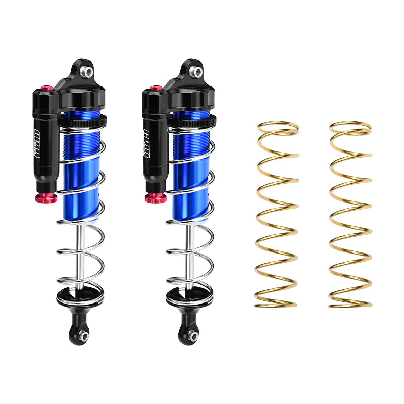 GPM RACING,ARRMA-KRATON ALUMINUM 6061-T6 FRONT L-SHAPE PIGGY BACK (BUILT-IN PISTON SPRING) ADJUSTABLE SPRING DAMPERS 177MM MAKX177F/LA
