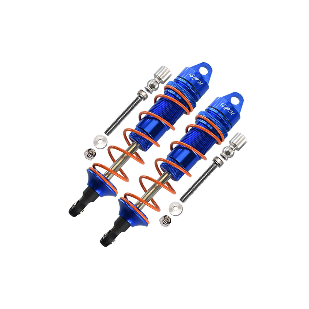 GPM RACING,ARRMA-SENTON KRATON TYPHON TALION ALUMINUM REAR ADJUSTABLE DAMPERS 110MM-10PC SET MAS110R