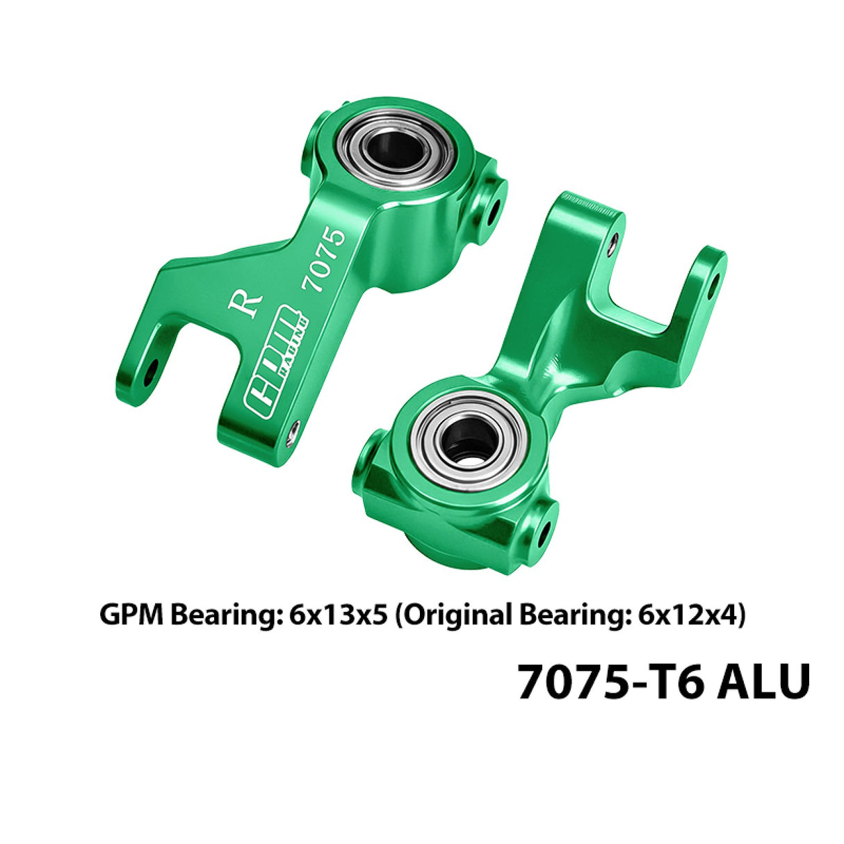 GPM RACING,ARRMA-GORGON ALUMINUM 7075 FRONT STEERING BLOCK (LARGER INNER BEARINGS) MGO021
