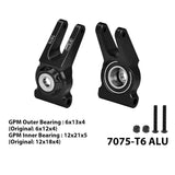 GPM RACING,ARRMA-GORGON SENTON VORTEKS BIG ROCK ALUMINUM 7075 REAR HUB（LARGER INNER BEARINGS) MGO022